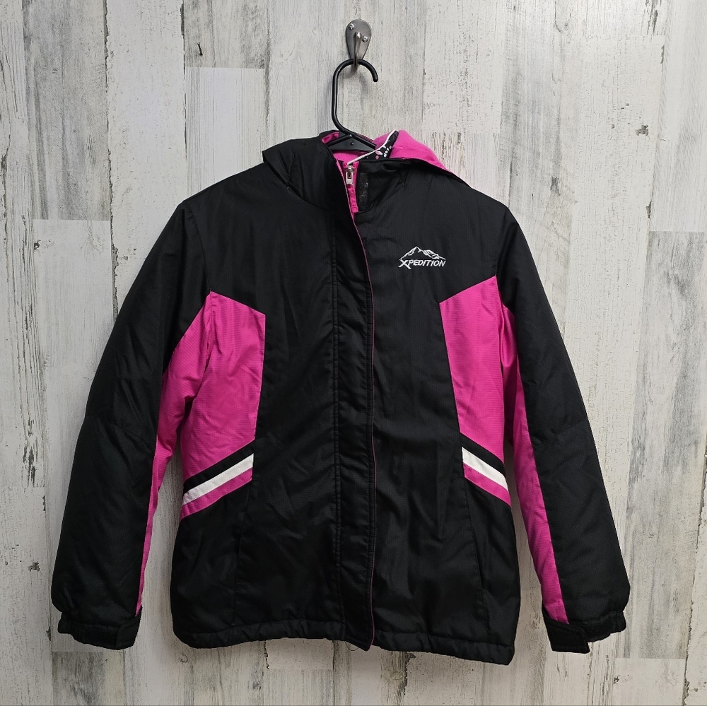 Mountain Xpedition Kids Black and Pink Jacket Girls Size 10/12 Has 2nd Jacket In